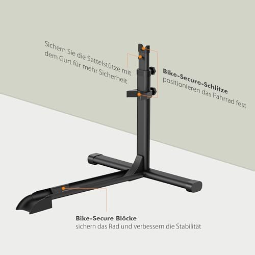 Mimoke Vertikaler Fahrradständer - Robuster, freistehender Bodenständer für platzsparende Fahrradaufbewahrung in Garagen