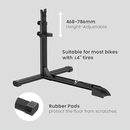 Mimoke Vertikaler Fahrradständer - Robuster, freistehender Bodenständer für platzsparende Fahrradaufbewahrung in Garagen