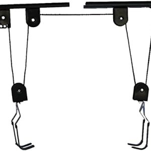 Fahrradlift von - Deckenhalterung bis 60 kg für E-Bikes, praktische Garage-Lösung für platzsparende Aufhängung, schwarz