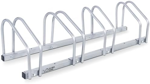 CCLIFE Fahrradständer für 4 Fahrräder – Robuster Eisen-Halter für Reifenbreiten bis 65 mm, ideal für Garagen & Gärten