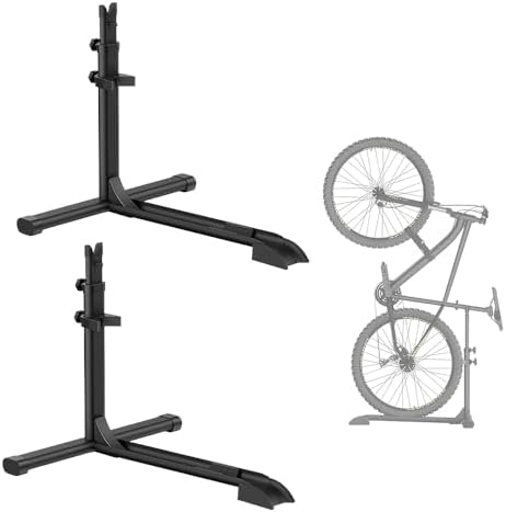 Mimoke Vertikaler Fahrradständer - Robuster, freistehender Bodenständer für platzsparende Fahrradaufbewahrung in Garagen