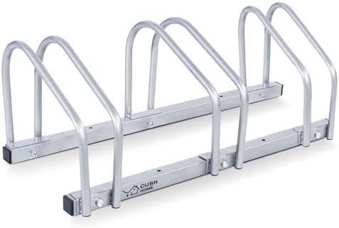 CCLIFE Fahrradständer für 4 Fahrräder – Robuster Eisen-Halter für Reifenbreiten bis 65 mm, ideal für Garagen & Gärten