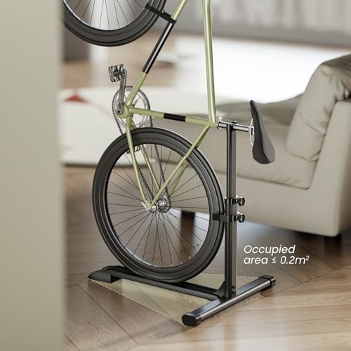 Mimoke Vertikaler Fahrradständer - Robuster, freistehender Bodenständer für platzsparende Fahrradaufbewahrung in Garagen