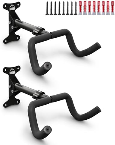 Borgen Fahrrad Wandhalterung – Klappbarer Halter für MTB & Rennrad, bis 20 kg, mit extra weicher Polsterung für optimale
