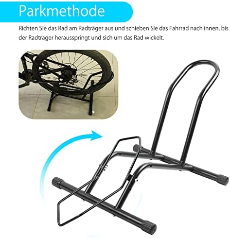 Fahrrad Abstellständer von – Stabiler freistehender Fahrradhalter für 16''-29'' Fahrräder, ideal für Garage oder Balkon