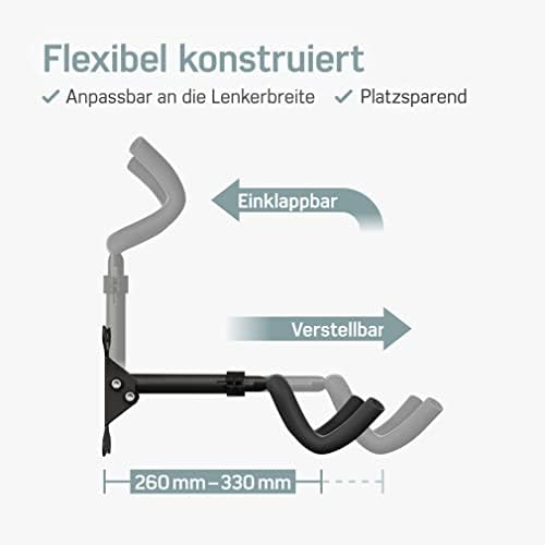 Borgen Fahrrad Wandhalterung – Klappbarer Halter für MTB & Rennrad, bis 20 kg, mit extra weicher Polsterung für optimale