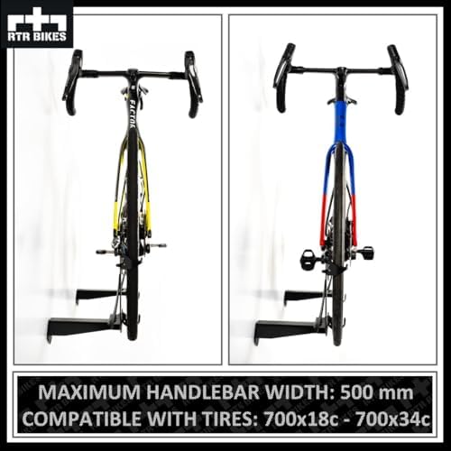 RTR BIKES Moon 1 Professionelle Fahrradhalterung - Platzsparende Wandhalterung für Zuhause, Garage & Fahrradladen