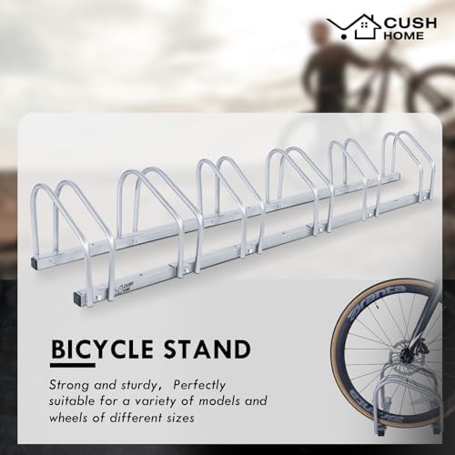 CCLIFE Fahrradständer für 4 Fahrräder – Robuster Eisen-Halter für Reifenbreiten bis 65 mm, ideal für Garagen & Gärten