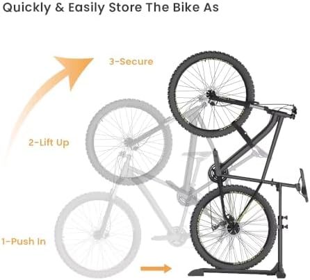 Mimoke Vertikaler Fahrradständer - Robuster, freistehender Bodenständer für platzsparende Fahrradaufbewahrung in Garagen