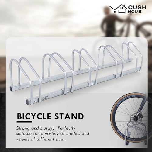 CCLIFE Fahrradständer für 4 Fahrräder – Robuster Eisen-Halter für Reifenbreiten bis 65 mm, ideal für Garagen & Gärten