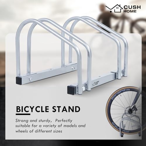 CCLIFE Fahrradständer für 4 Fahrräder – Robuster Eisen-Halter für Reifenbreiten bis 65 mm, ideal für Garagen & Gärten