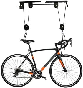 Fahrradhalter für die Decke - Hochbelastbarer Fahrradlift mit Seil für E-Bikes, bis 60kg, praktischer Haken 17cm