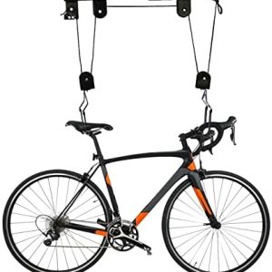 Fahrradhalter für die Decke - Hochbelastbarer Fahrradlift mit Seil für E-Bikes, bis 60kg, praktischer Haken 17cm