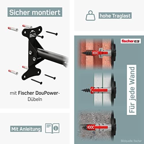 Borgen Fahrrad Wandhalterung – Klappbarer Halter für MTB & Rennrad, bis 20 kg, mit extra weicher Polsterung für optimale