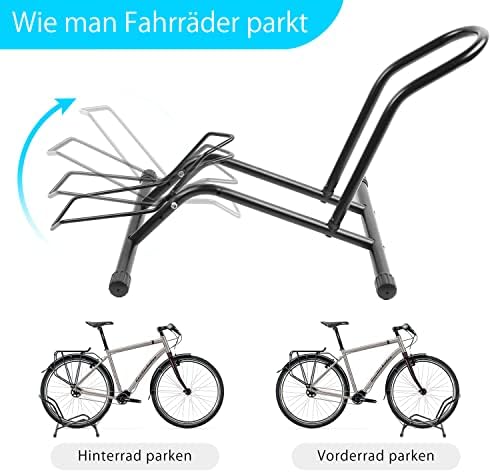 Fahrrad Abstellständer von – Stabiler freistehender Fahrradhalter für 16''-29'' Fahrräder, ideal für Garage oder Balkon