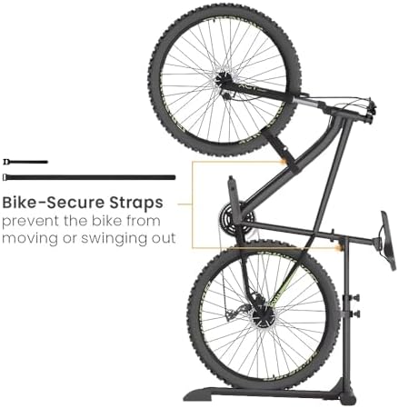 Mimoke Vertikaler Fahrradständer - Robuster, freistehender Bodenständer für platzsparende Fahrradaufbewahrung in Garagen