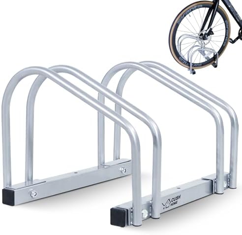 CCLIFE Fahrradständer für 4 Fahrräder – Robuster Eisen-Halter für Reifenbreiten bis 65 mm, ideal für Garagen & Gärten