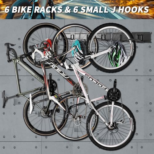 Fahrradständer von - Wandhalterung für Garagen, ideal für 6 Fahrräder & Helme, max. 270 kg Tragkraft, 160 cm Länge