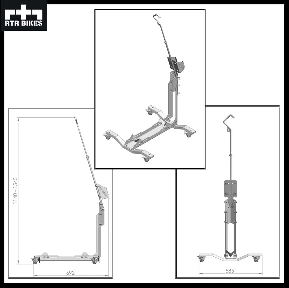 RTR BIKES BRUTUS UP PRO Professioneller Fahrradständer - Perfekt für Garage, Zuhause oder Fahrradgeschäft