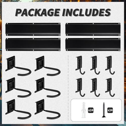 Fahrradständer von - Wandhalterung für Garagen, ideal für 6 Fahrräder & Helme, max. 270 kg Tragkraft, 160 cm Länge