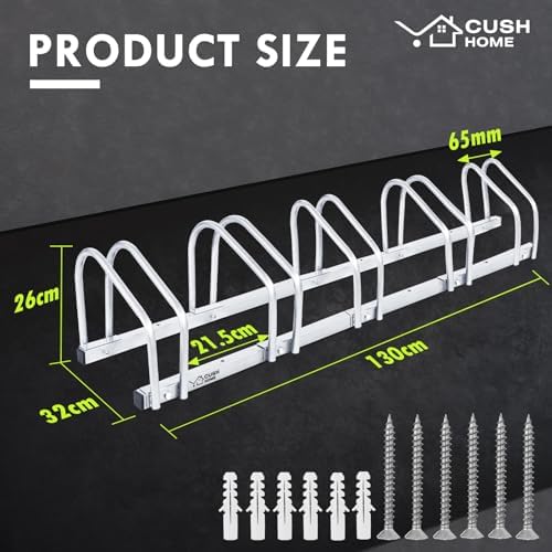 CCLIFE Fahrradständer für 4 Fahrräder – Robuster Eisen-Halter für Reifenbreiten bis 65 mm, ideal für Garagen & Gärten