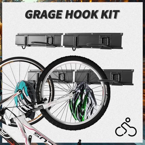 Fahrradständer von - Wandhalterung für Garagen, ideal für 6 Fahrräder & Helme, max. 270 kg Tragkraft, 160 cm Länge