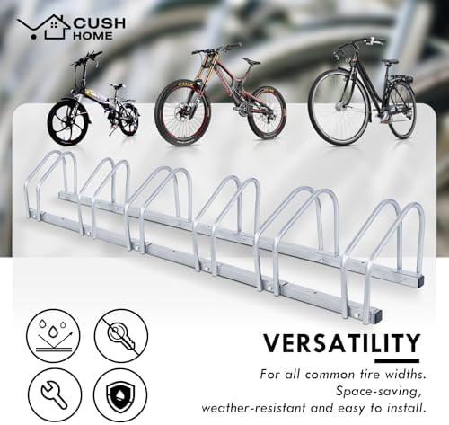 CCLIFE Fahrradständer für 4 Fahrräder – Robuster Eisen-Halter für Reifenbreiten bis 65 mm, ideal für Garagen & Gärten