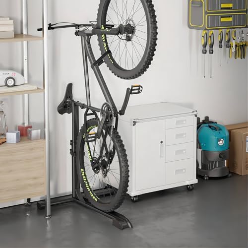 Mimoke Vertikaler Fahrradständer - Robuster, freistehender Bodenständer für platzsparende Fahrradaufbewahrung in Garagen