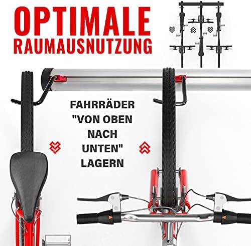 PRO BIKE TOOL Fahrrad Wandhalterung – Verstellbare Halterung für 3-6 Fahrräder, ideal zur platzsparenden Aufbewahrung in