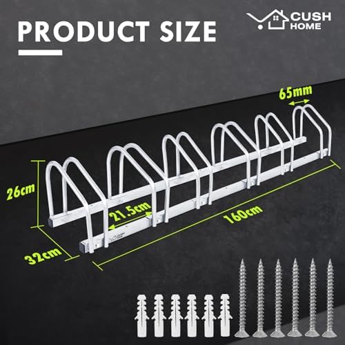 CCLIFE Fahrradständer für 4 Fahrräder – Robuster Eisen-Halter für Reifenbreiten bis 65 mm, ideal für Garagen & Gärten