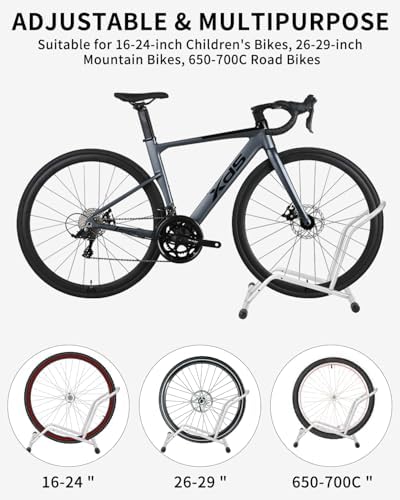 Fahrradständer Boden – Freistehender Fahrradmontageständer für 16-29 Zoll Mountainbike & Rennrad – Praktisch und stabil