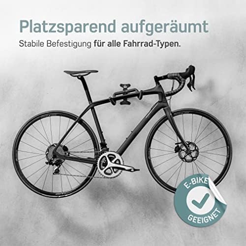 Borgen Fahrrad Wandhalterung - Klappbarer Halter für MTB & Rennrad, einstellbar bis 20 kg mit extra softe Polsterung