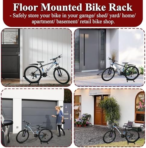 STARVAST Fahrradständer für 26-29 Zoll E-Bike/Mountainbike - Praktische Bodenaufbewahrung für Zuhause, Garage & Garten