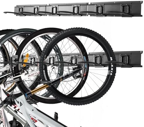 Fahrradständer von - Wandhalterung für Garagen, ideal für 6 Fahrräder & Helme, max. 270 kg Tragkraft, 160 cm Länge