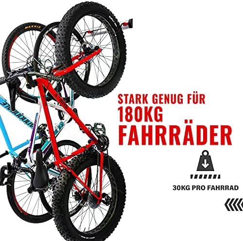 PRO BIKE TOOL Fahrrad Wandhalterung – Verstellbare Halterung für 3-6 Fahrräder, ideal zur platzsparenden Aufbewahrung in