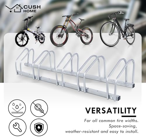 CCLIFE Fahrradständer für 4 Fahrräder – Robuster Eisen-Halter für Reifenbreiten bis 65 mm, ideal für Garagen & Gärten