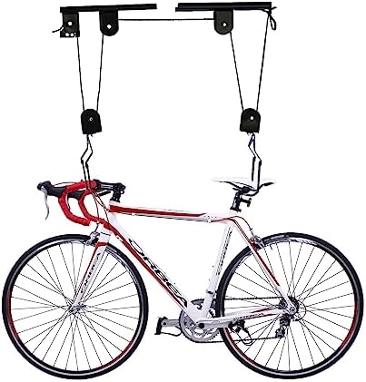 Fahrradhalter für die Decke - Hochbelastbarer Fahrradlift mit Seil für E-Bikes, bis 60kg, praktischer Haken 17cm